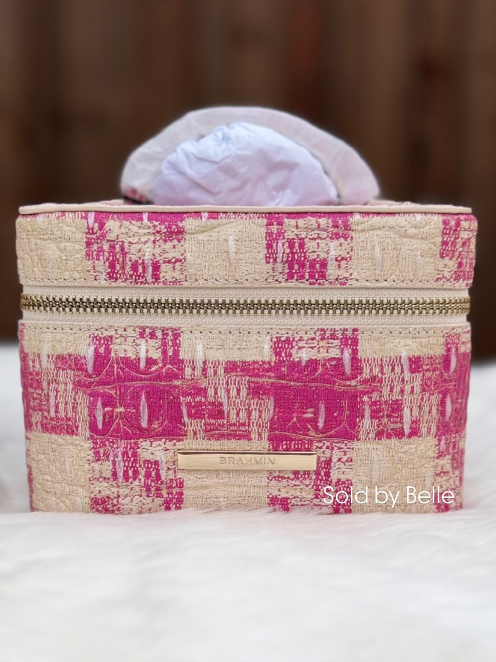 NWT Brahmin Charmaine Empower Sakura Cosmetic Makeup Case